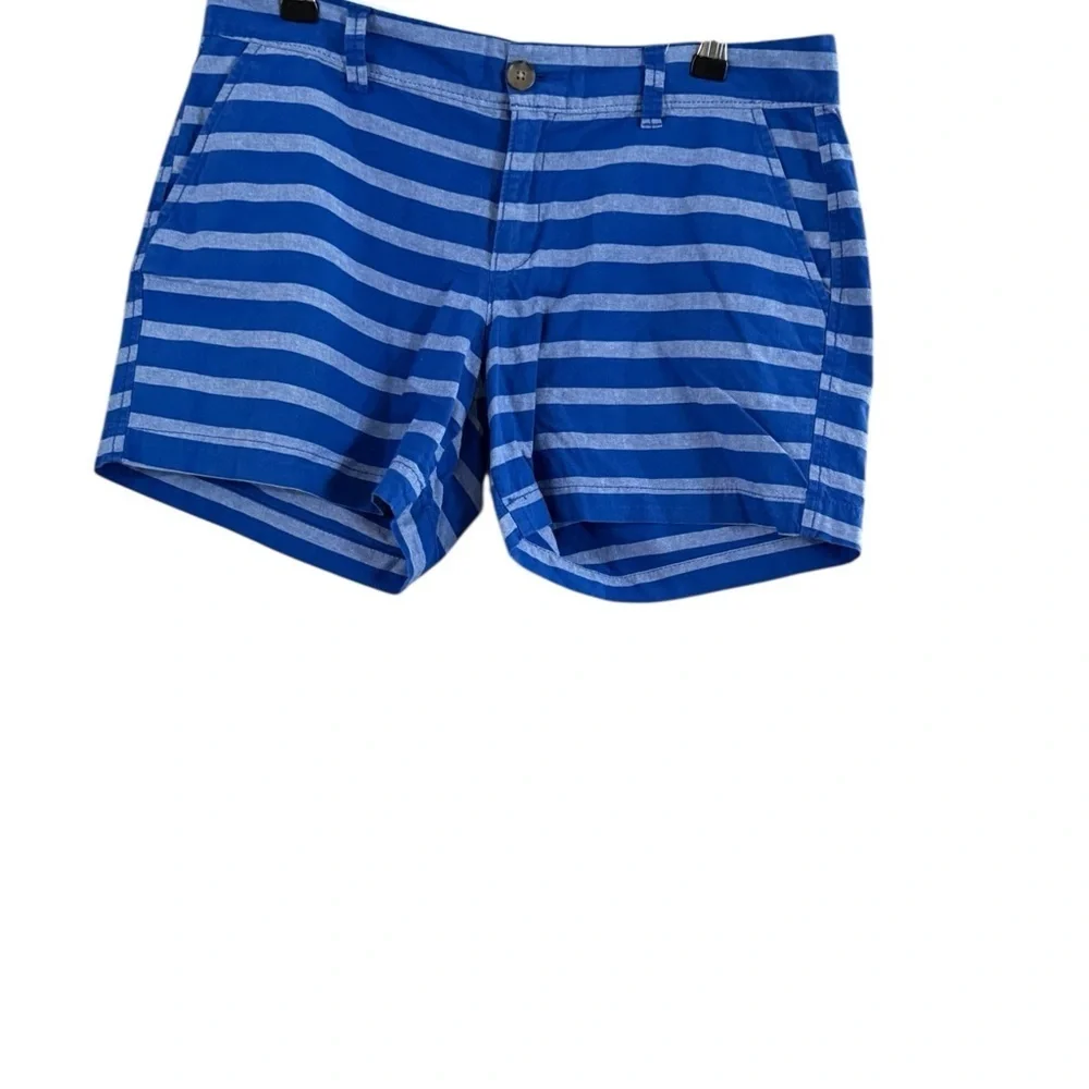 Old Navy Blue and White Striped High Waist Shorts
